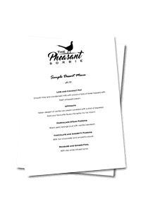 dessert menu