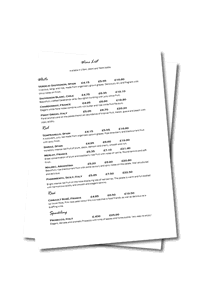 wine list